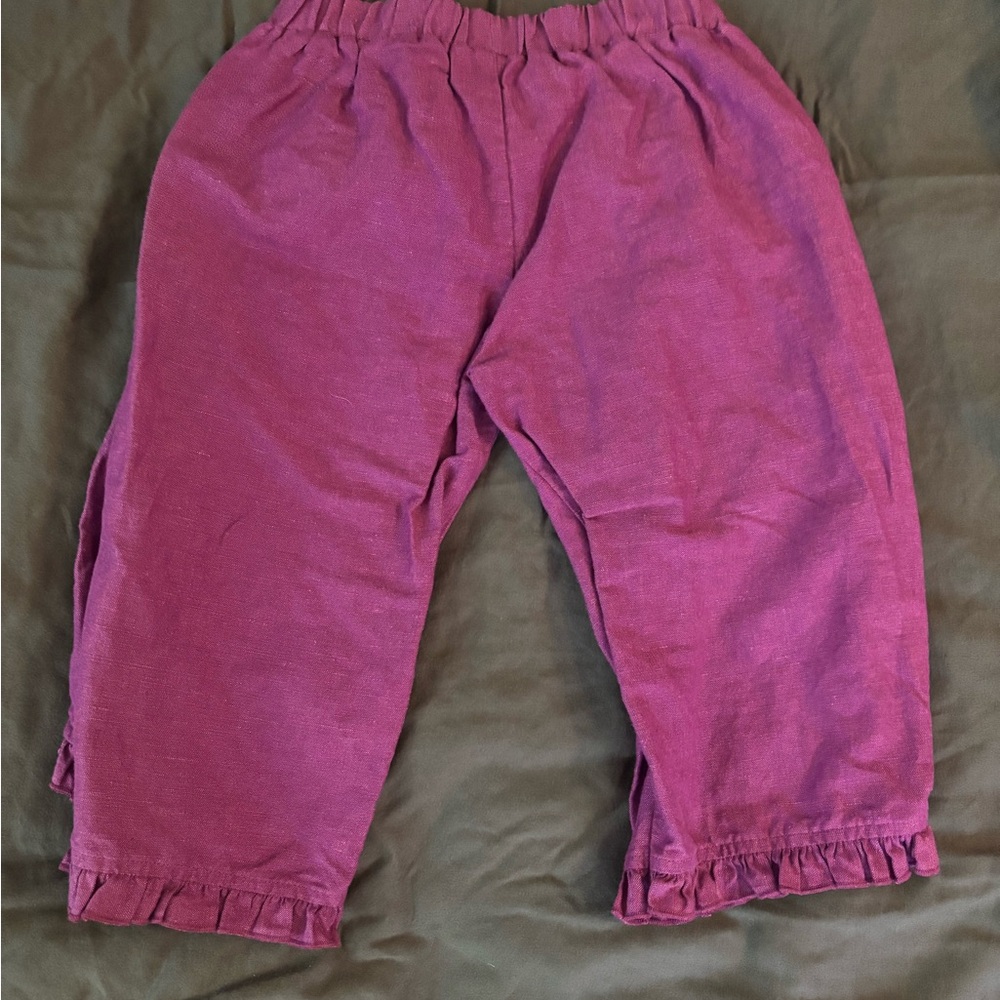 Matilda Jane Maroon Ruffle Crops - Picture 2 of 2